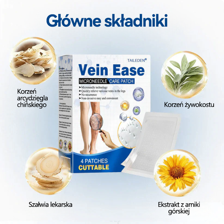 🤩🇵🇱👨‍⚕️✅TAILEDEN® VeinEase Plastry z Mikronakłuciami⚡Natychmiastowa ulga, długotrwałe rezultaty